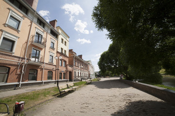 Fototapeta na wymiar embankment of Pskov