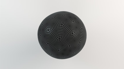 Naklejka na ściany i meble Black sphere on the white surface