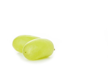 green grape diet fruit organic on white background