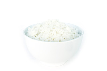 cooked white basmati rice  bowl natural food