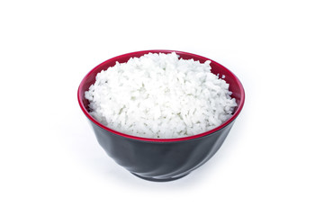 cooked white basmati rice  bowl natural food