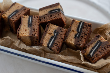 Erdnussbutter Brownies