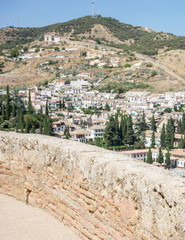 Obraz premium Spain, Granada, BUILDINGS IN CITY AGAINST CLEAR SKY