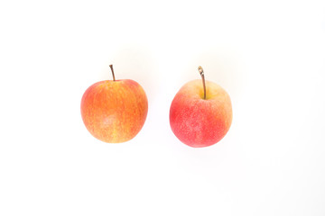 red apple on white background