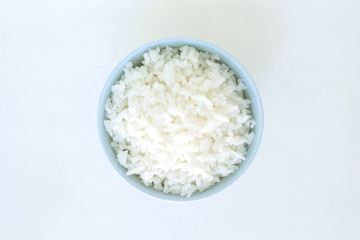 cooked white basmati rice  bowl natural food