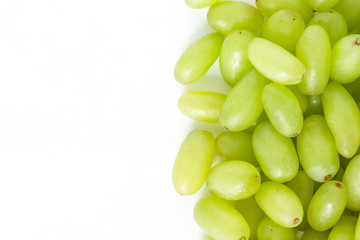 green grape diet fruit organic on white background