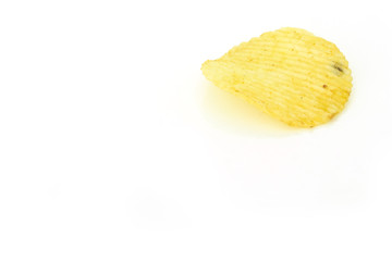 crispy potato chips junk food unhealthy food on white background