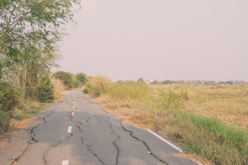 road and pathway summer vintage nature background