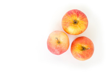 red apple on white background