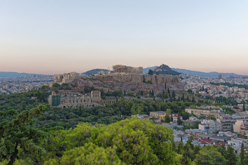 Fototapeta na wymiar Athens Greece, Parthenon and Acropolis panoramic view
