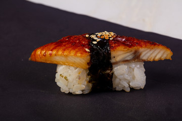 Cold eel sushi
