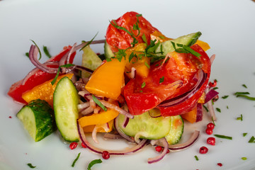 Tasty rustic salad