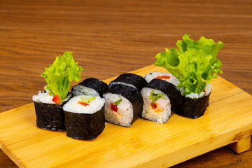 Delicious ceasar sushi rolls