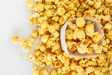 popcorn white box on white background