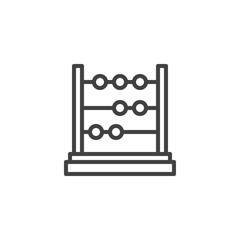 Abacus outline icon. linear style sign for mobile concept and web design. Mathematics school simple line vector icon. Symbol, logo illustration. Pixel perfect vector graphics