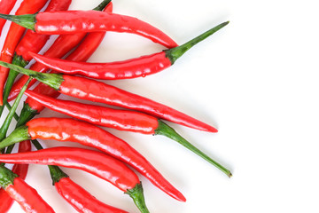 chili pepper red spicy vegetable on white background