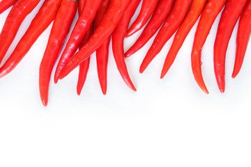 chili pepper red spicy vegetable on white background