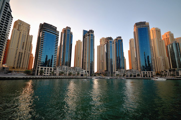 Fototapeta na wymiar Skyscrapers in Dubai, United Arab Emirates