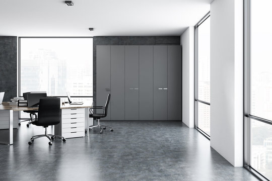White modern company office interior