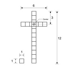 Christian Cross icon Latin Cross icon on background vector