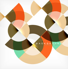 Obraz premium Minimal circle abstract background design, multicolored template for business or technology presentation or web brochure cover layout, wallpaper