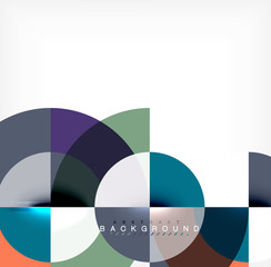 Obraz premium Minimal circle abstract background design, multicolored template for business or technology presentation or web brochure cover layout, wallpaper