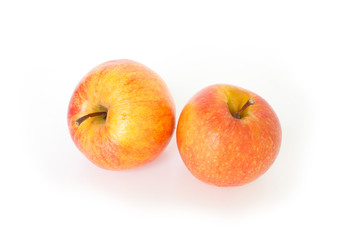 red apple on white background