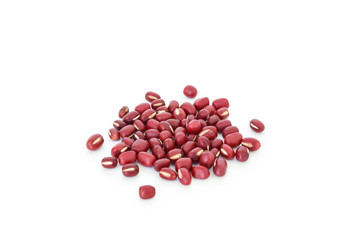 red bean seed vegetable nature on white background