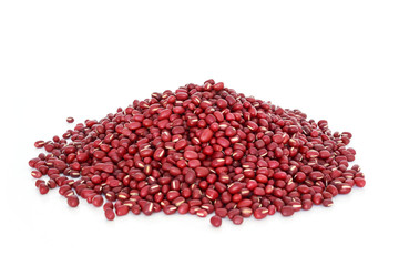 red bean seed vegetable nature on white background