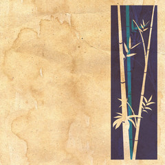 Grunge bamboo branches