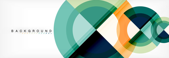 Obraz premium Vector circular geometric abstract background