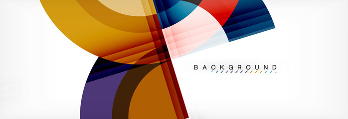 Vector circular geometric abstract background