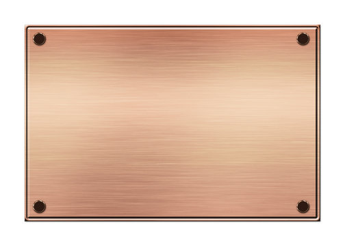 Rose Gold Metal Plate