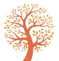 Autumn Tree icon. Vector illustration