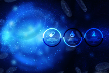 2D illustration medical structure background