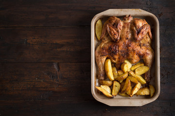 Whole roasted chicken