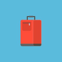 luggage bag icon, flat design