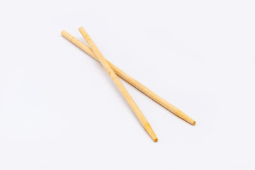 Wooden Chopstick Isolated on White Background