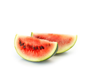 watermelon red slice on white background