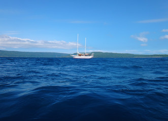 Scene of Tranquility Island, Efate, Vanuatu.