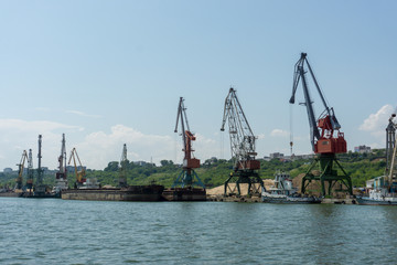 Obraz premium The river port on the Volga River, the city of Ulyanovsk, Russia.