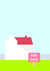 House for sale - vector illustration flat style