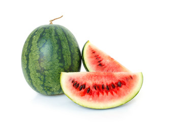 watermelon red slice on white background
