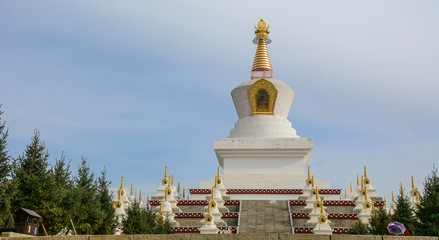 Fototapeta premium Buddhist Stupa in Daocheng, China