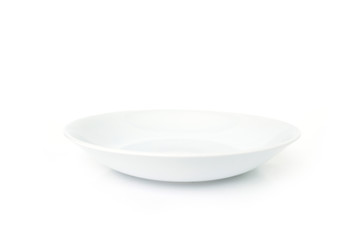 white plate empty on white background