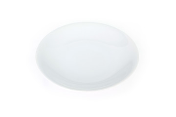 white plate empty on white background
