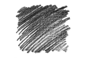 Grunge graphite pencil texture, isolated on white background
