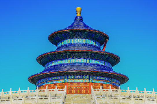 Beijing, China - built in the 15th Century, the Temple of Heaven stands in central Beijing, and it's one the 53 Unesco World Heritage Sites of China