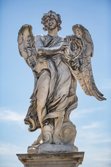 Angel with the crown of thorns by Bernini on the Pont Sant'Angelo bridge in Rome