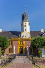 Obraz premium Entrance to the Fraeylemaborg mansion in Slochteren, Netherlands
